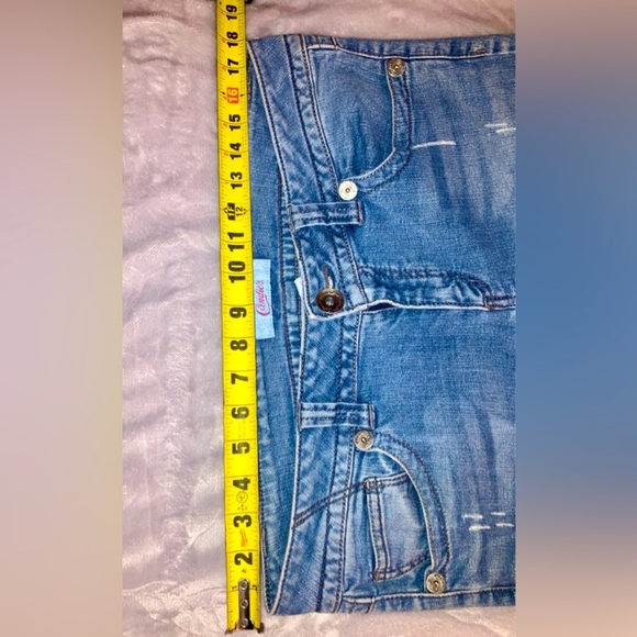 Y2K Candies Juniors Distressed Embroidered Low Rise Flare Leg Jeans - Picture 5 of 6